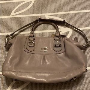 Coach Elephant Gray Leather Bag